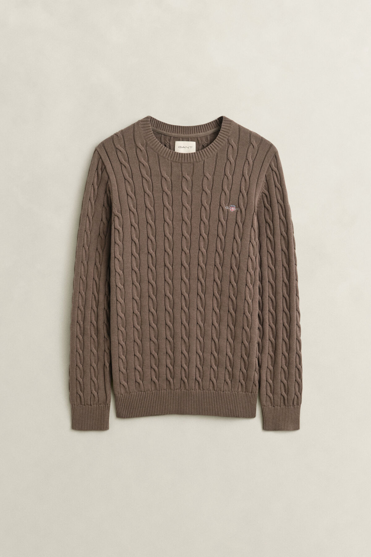 Classic Cable Knit Sweater — FADED TAUPE