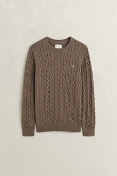Classic Cable Knit Sweater — FADED TAUPE 1