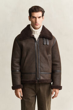 Shearling Jacket — BLACK BROWN 6