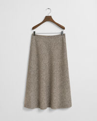Flared Wool Midi Skirt