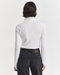 Lightweight Cotton Turtleneck Top