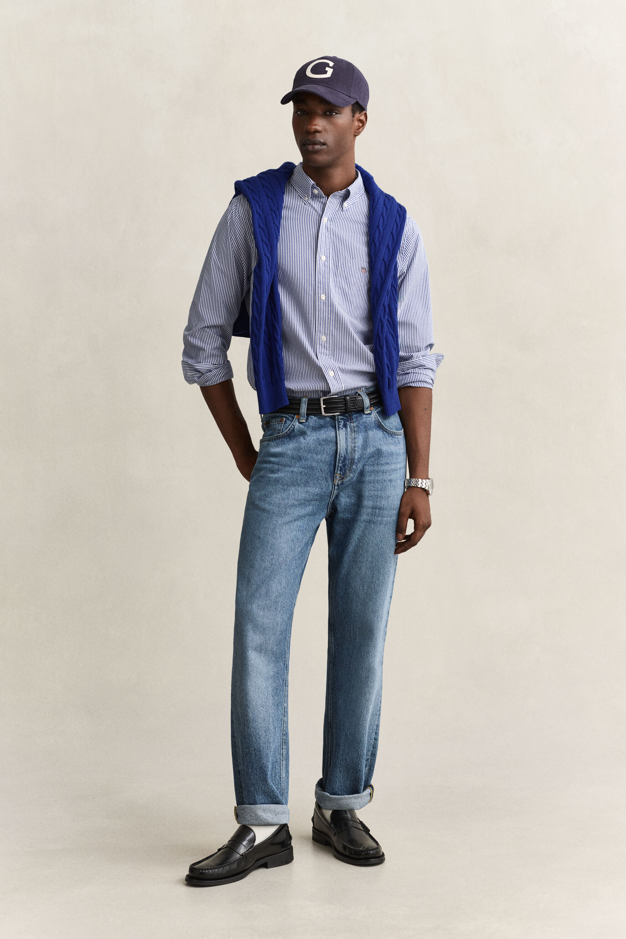 Classic Regular Striped Poplin Shirt