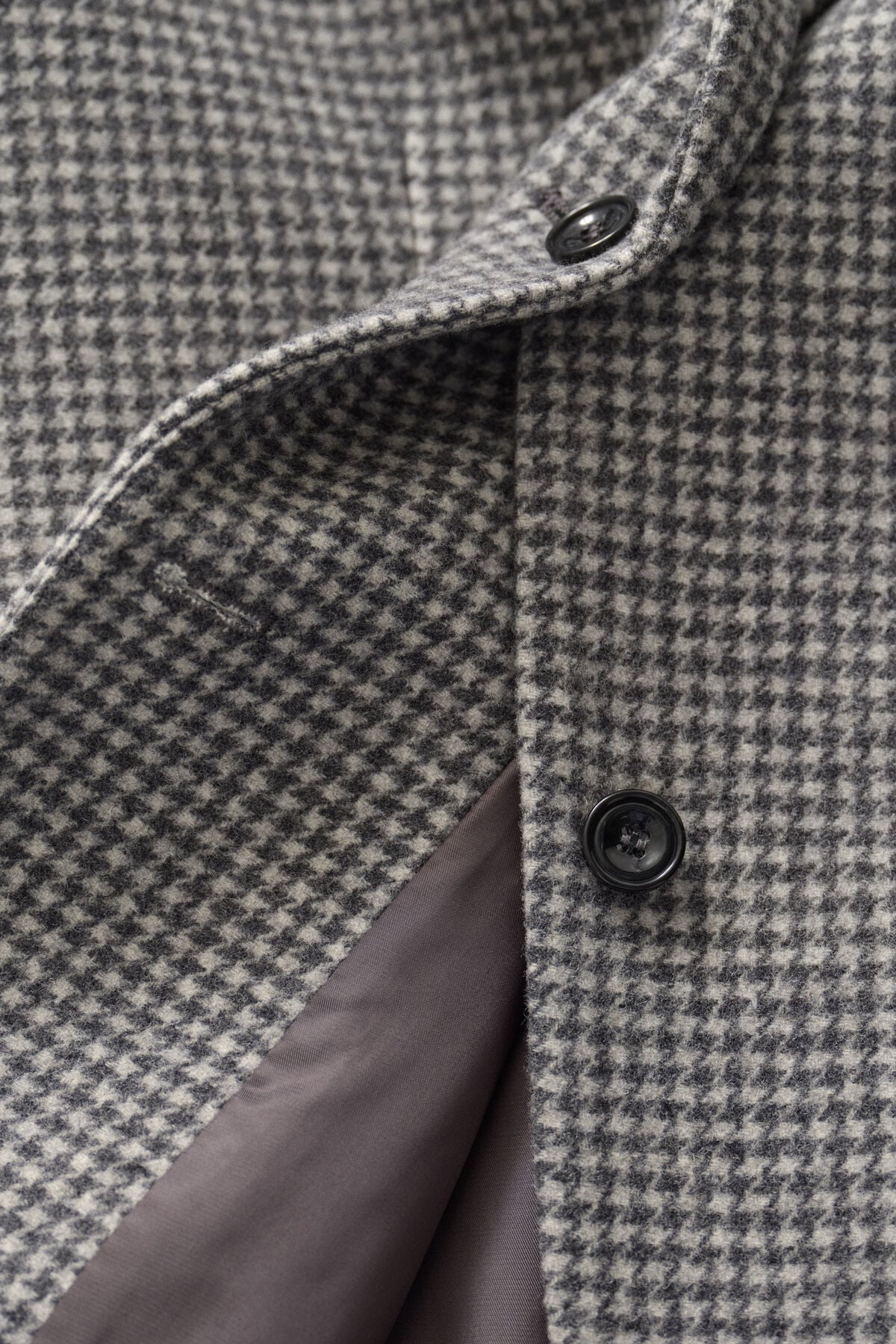 Houndstooth Blazer — DARK GREY MELANGE