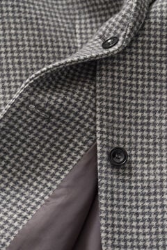 Houndstooth Blazer — DARK GREY MELANGE 1