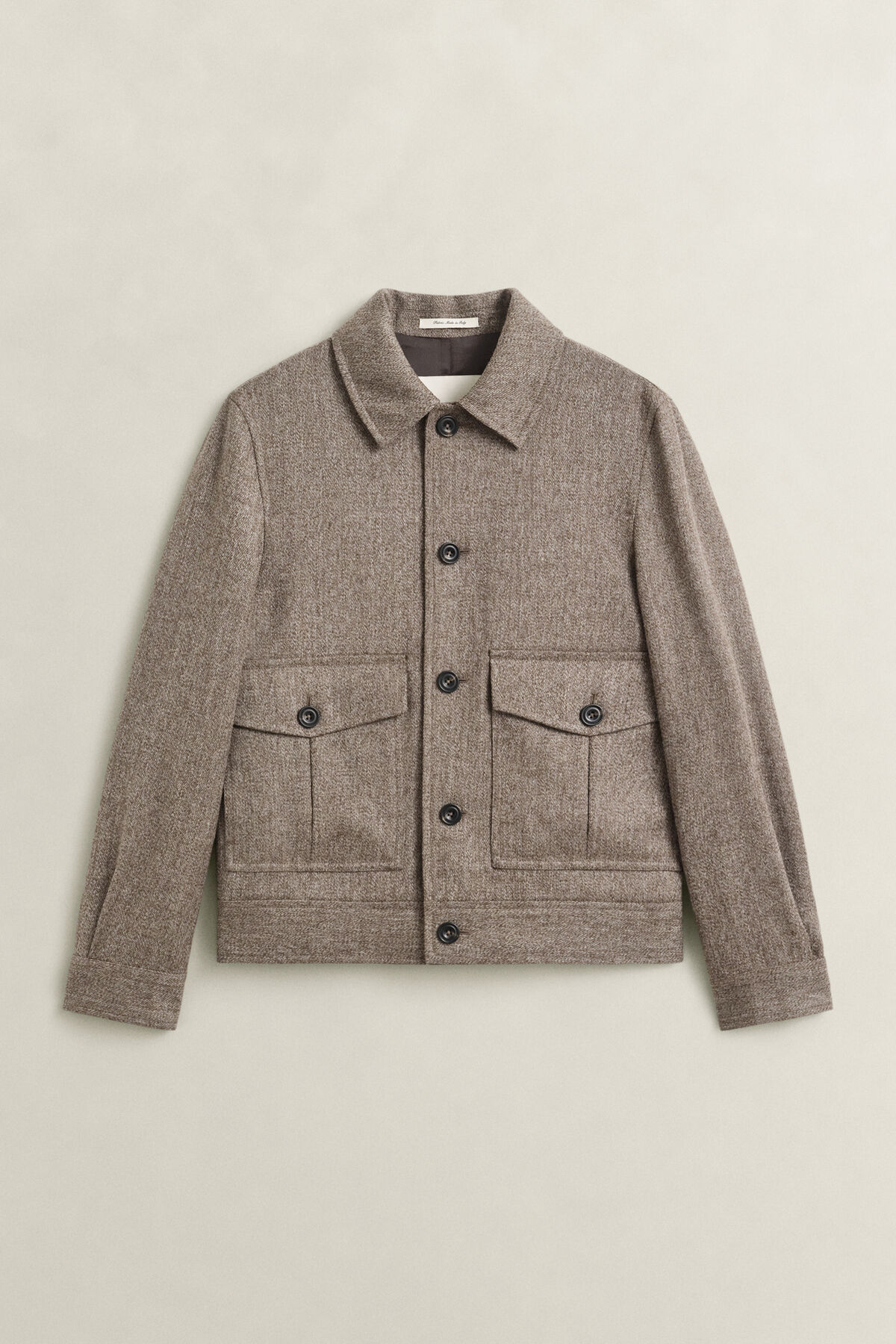 Mélange Wool Jacket — FADED TAUPE