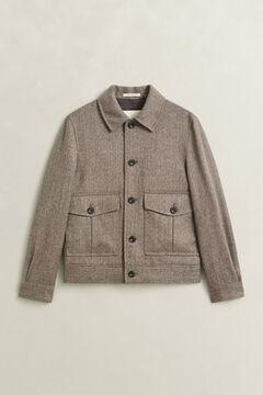 Mélange Wool Jacket — FADED TAUPE 1