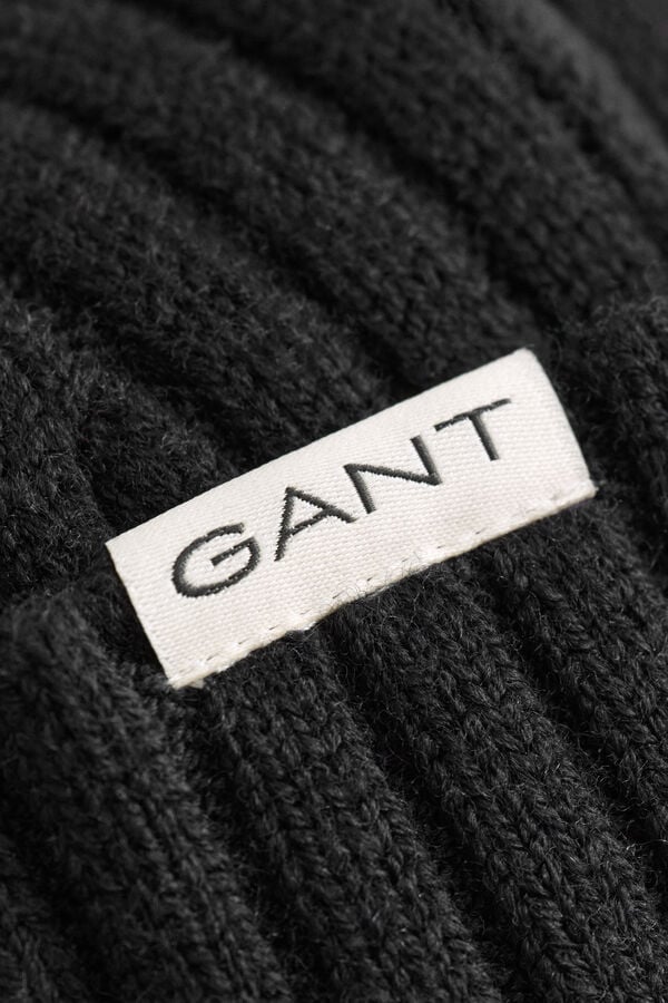 Merino Wool Beanie — BLACK