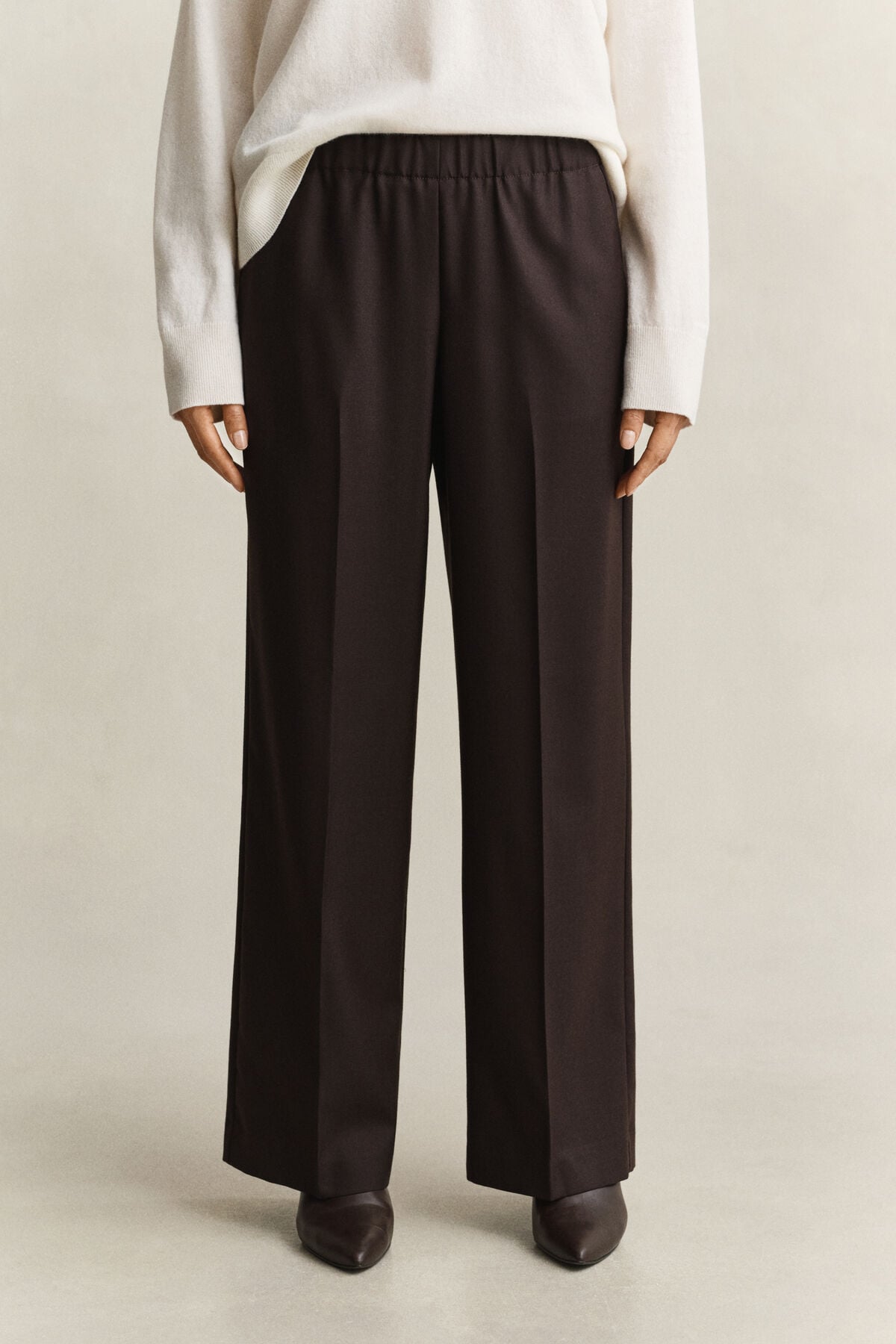 Wool Blend Pants — DEEP BROWN