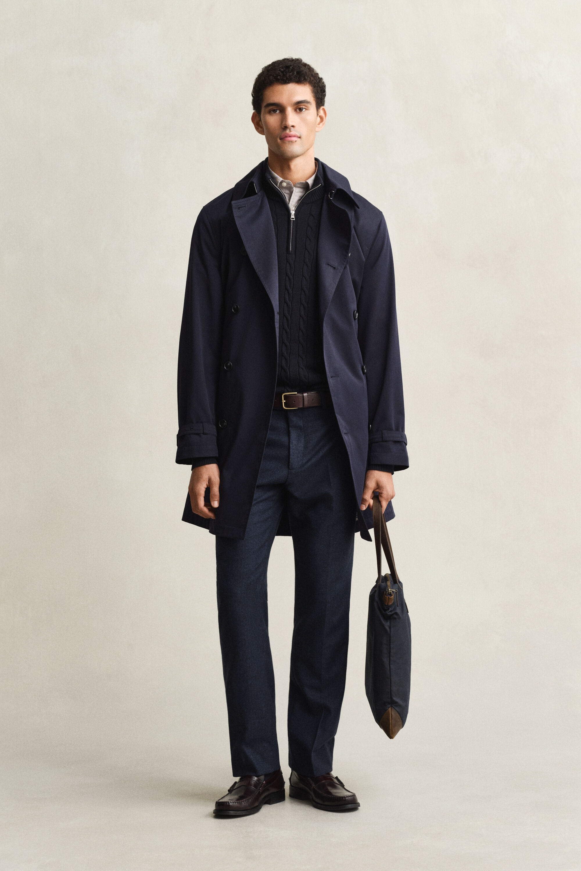 Cotton Blend Trench Coat