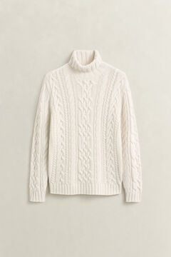 Wool Blend Turtleneck Sweater — CREAM 1