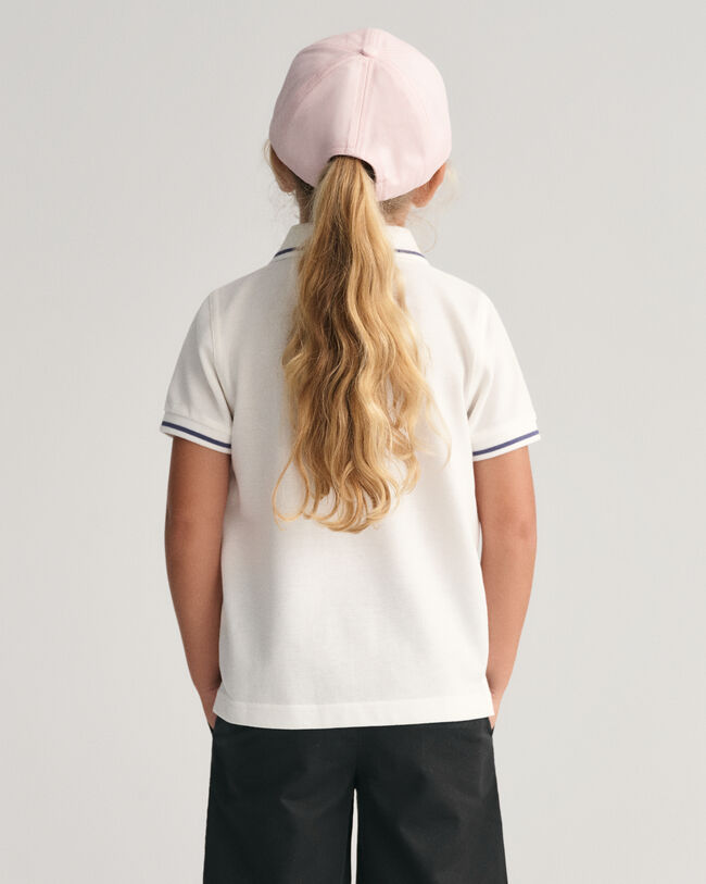Kids Tipped Shield Piqu&eacute; Polo Shirt