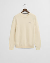 Micro Textured Crew Neck Sweater
