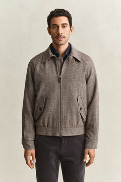 Wool Blend Windcheater Jacket — MIST TAUPE 7