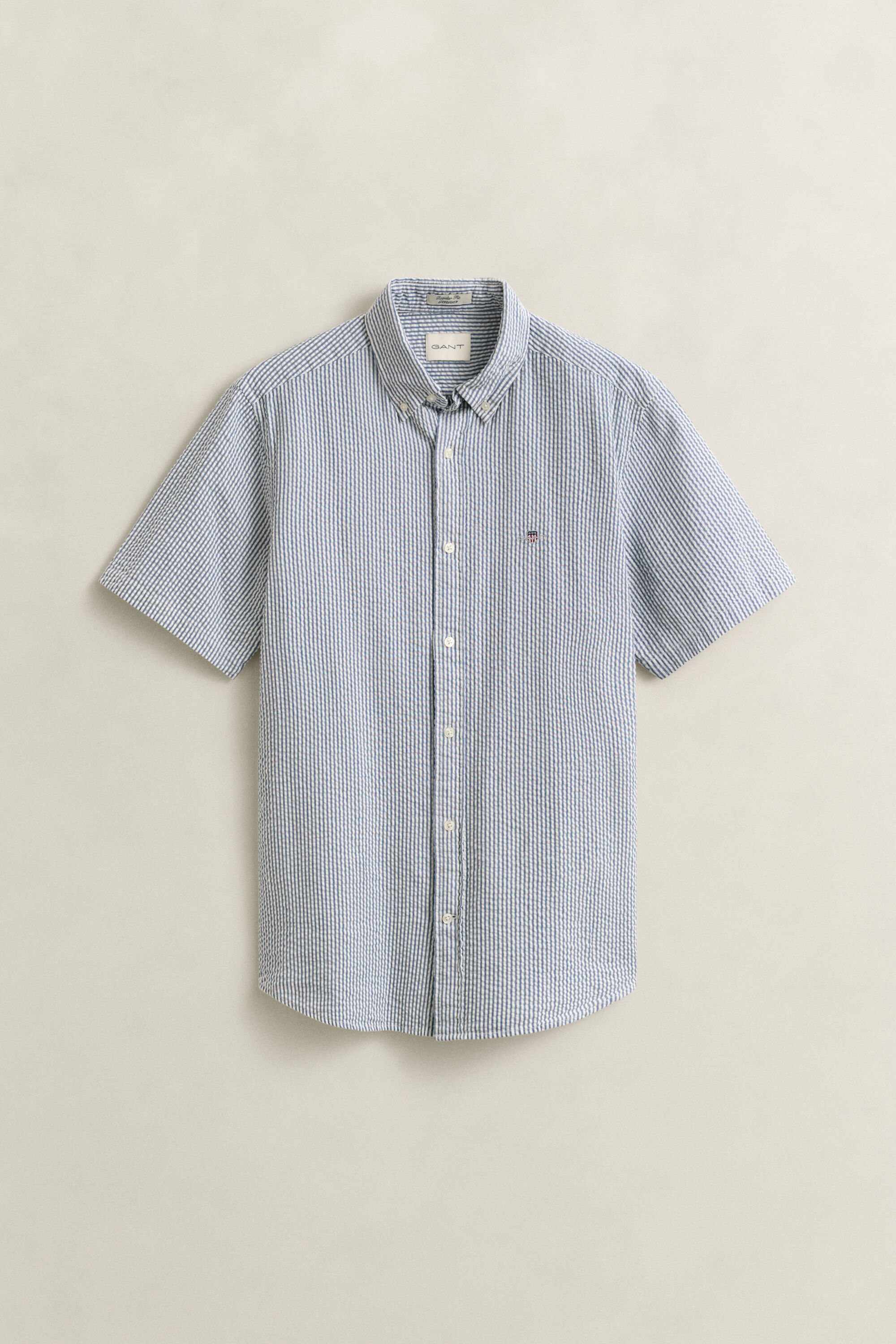Striped Seersucker Short Sleeve Shirt