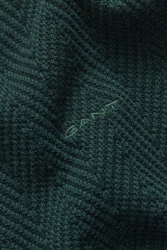 Herringbone Zip Cardigan — TARTAN GREEN 2