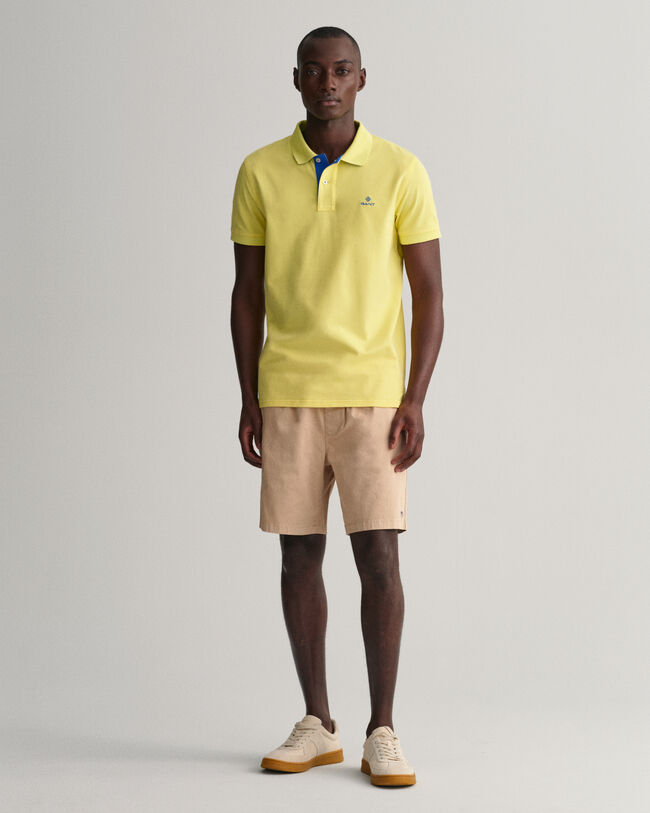 Contrast Collar Piqu&eacute; Polo Shirt