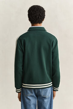 Interlock Buttoned Jacket — TARTAN GREEN 2