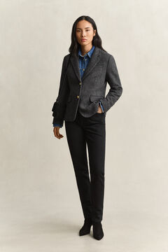 Herringbone Blazer — CHARCOAL MELANGE 7