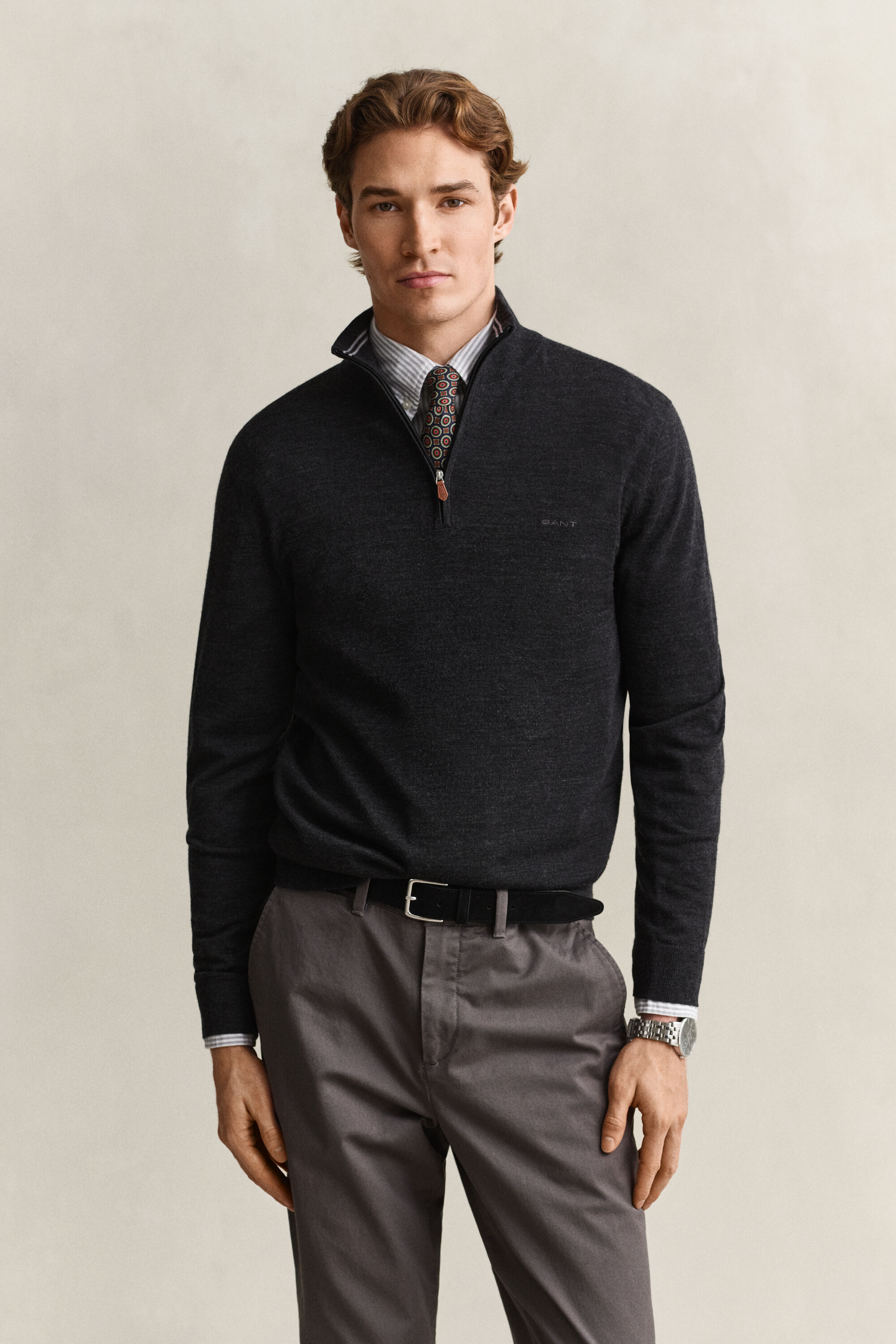 Merino Wool Half-Zip Sweater