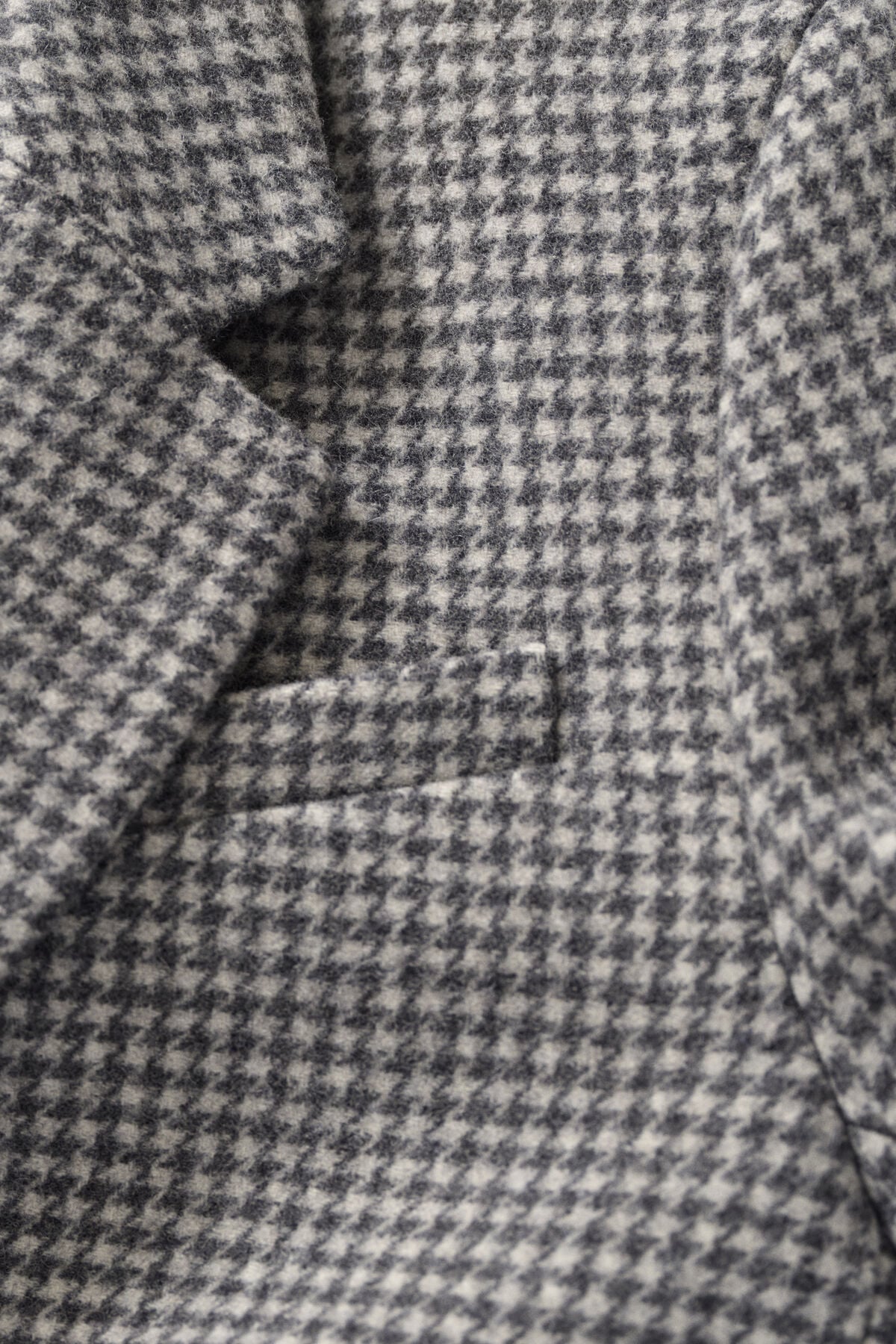 Houndstooth Blazer — DARK GREY MELANGE