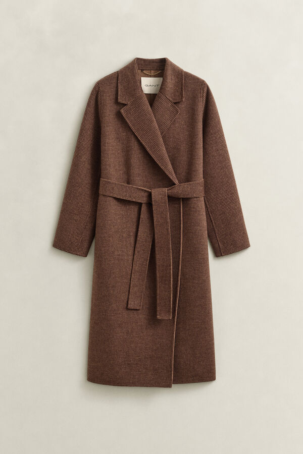 Handstitched Belted Coat — DEEP BROWN