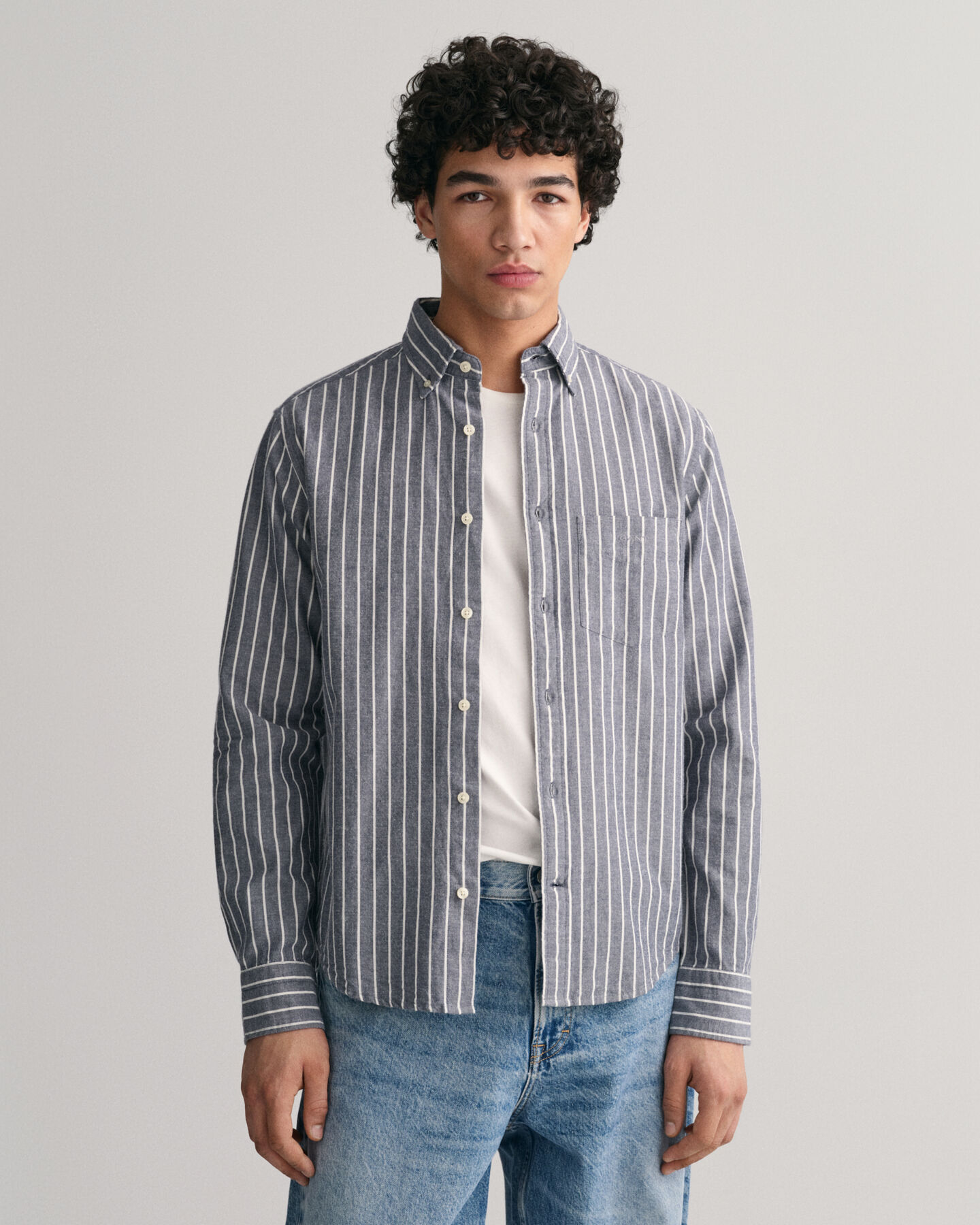 - Oxford GANT Shirt Fit Brushed Regular Striped