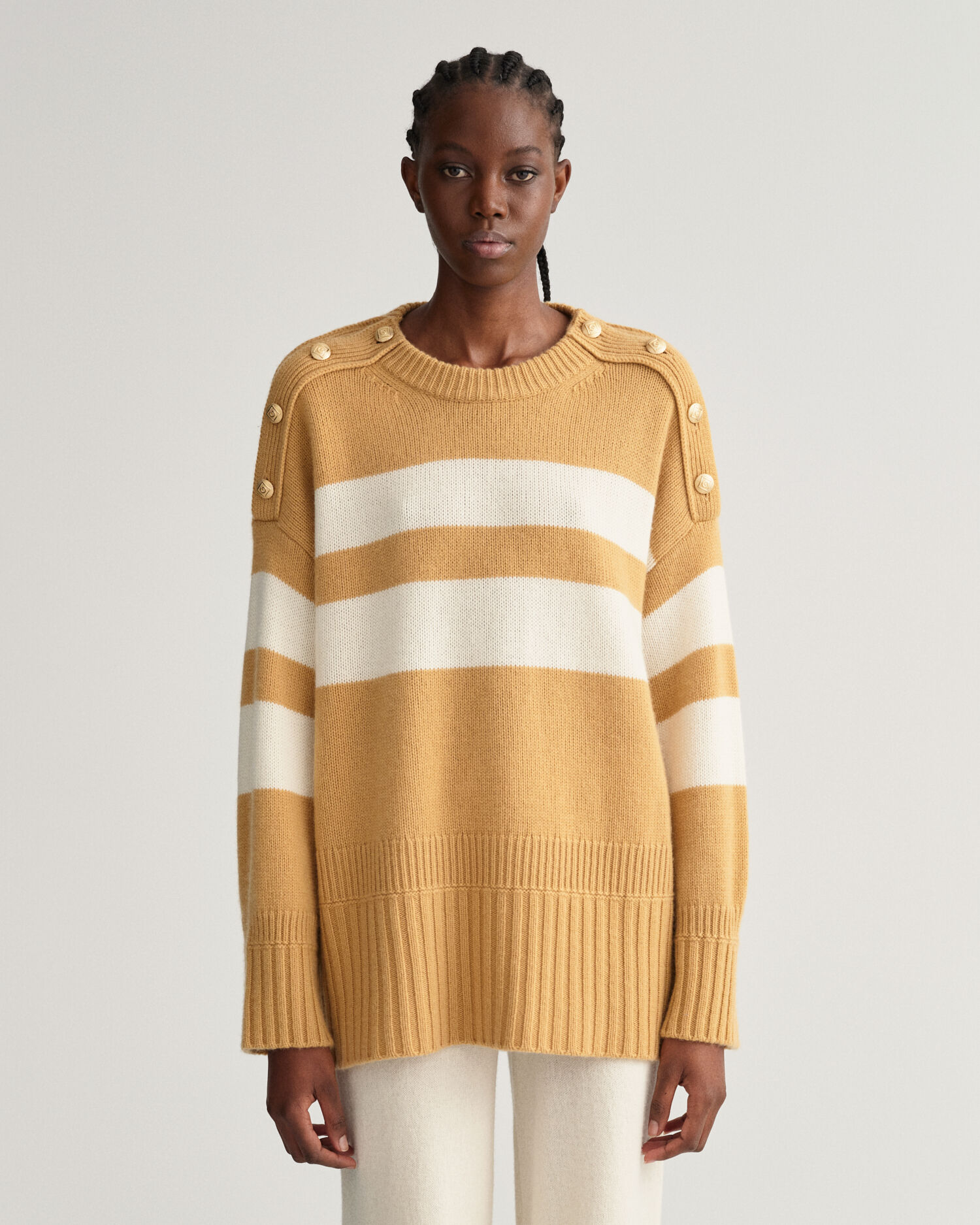 Striped Crew Neck Sweater - GANT