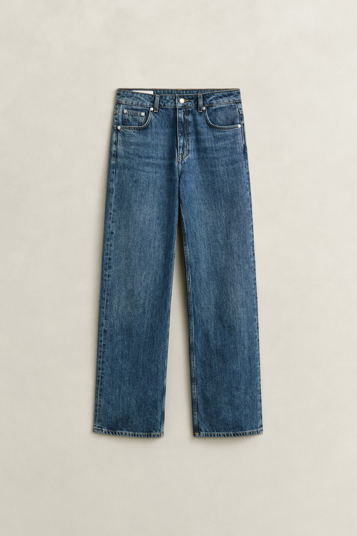 Relaxed Jeans — MID BLUE WORN IN