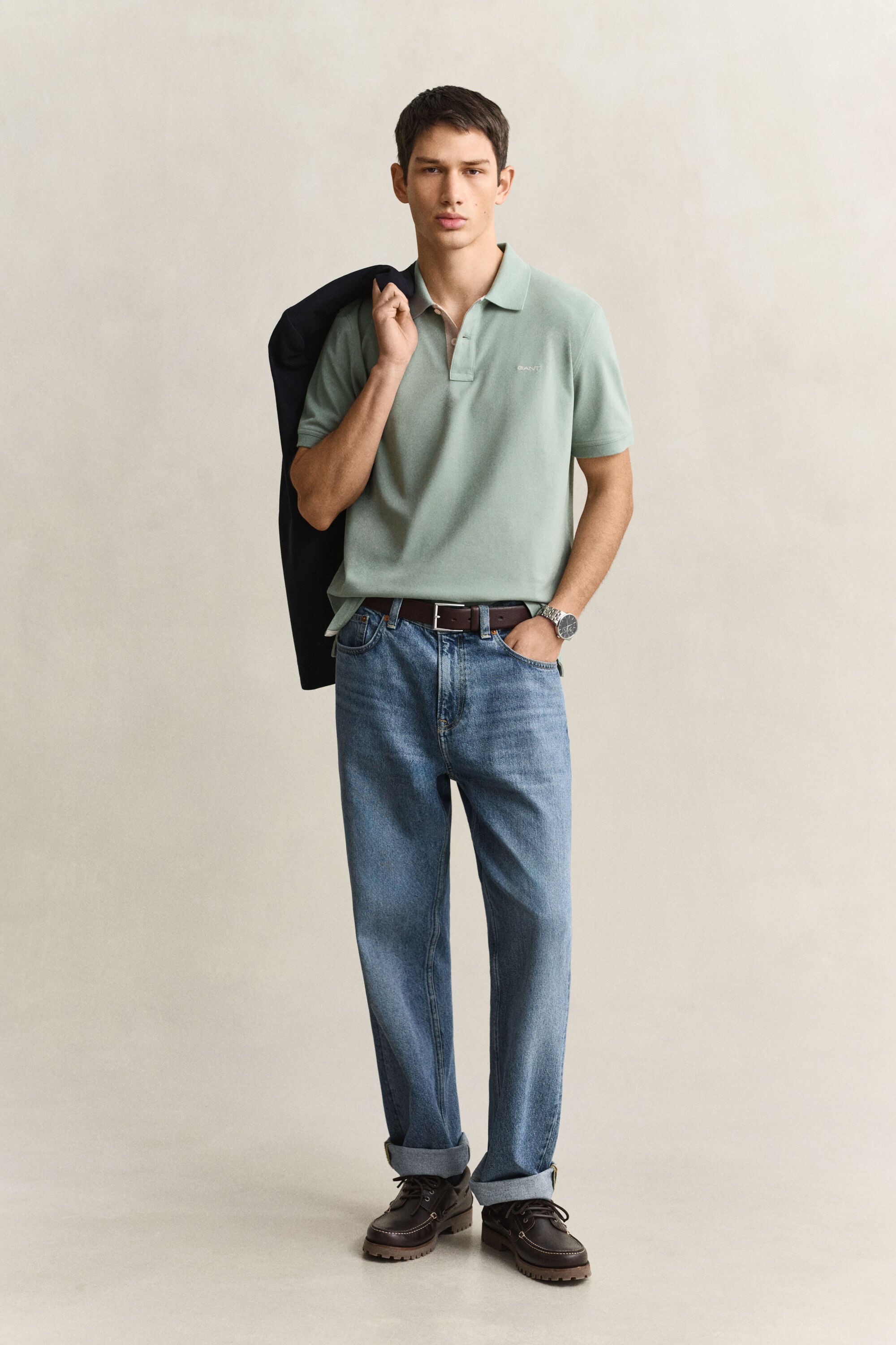 Contrast Piqué Polo Shirt