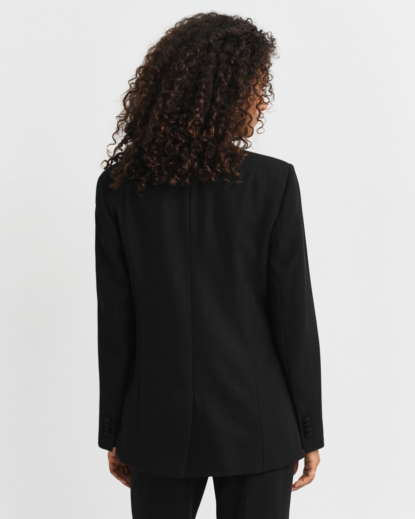 Regular Fit Wool Blend Tuxedo Blazer