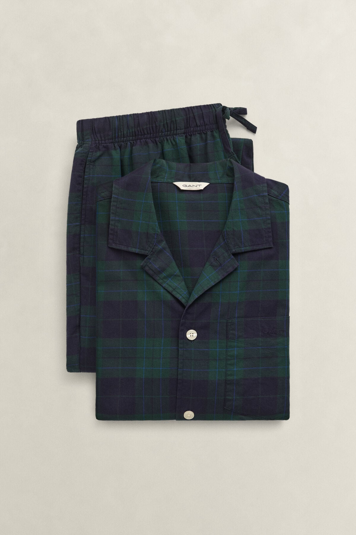 Checked Pajama Set Gift Box — TARTAN GREEN