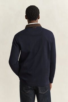 Corduroy Collar Rugger — EVENING BLUE 2