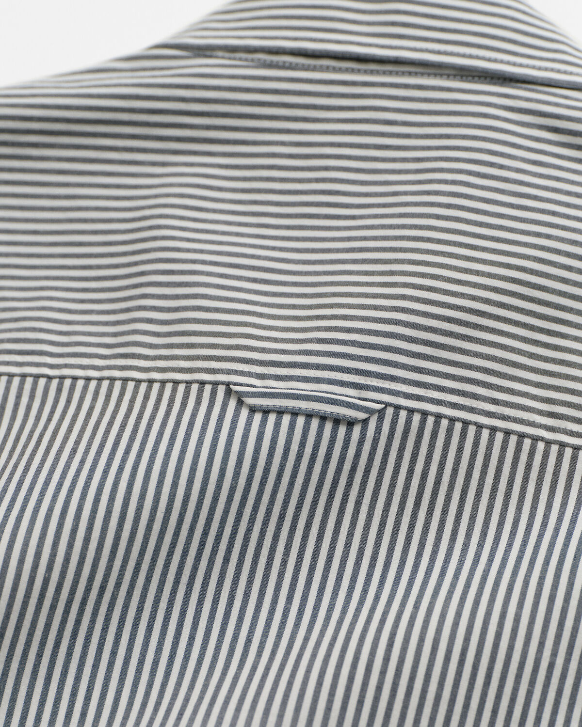 Striped Poplin Shirt — EVENING BLUE