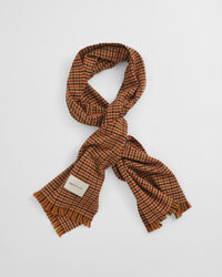 Wide Wool Gingham Scarf