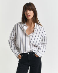 Oversized Classic Striped Poplin Shirt