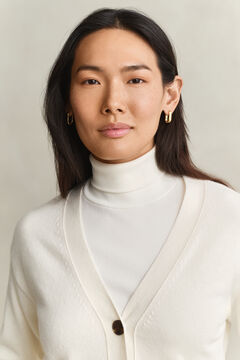 Superfine Lambswool Cardigan — CREAM 4