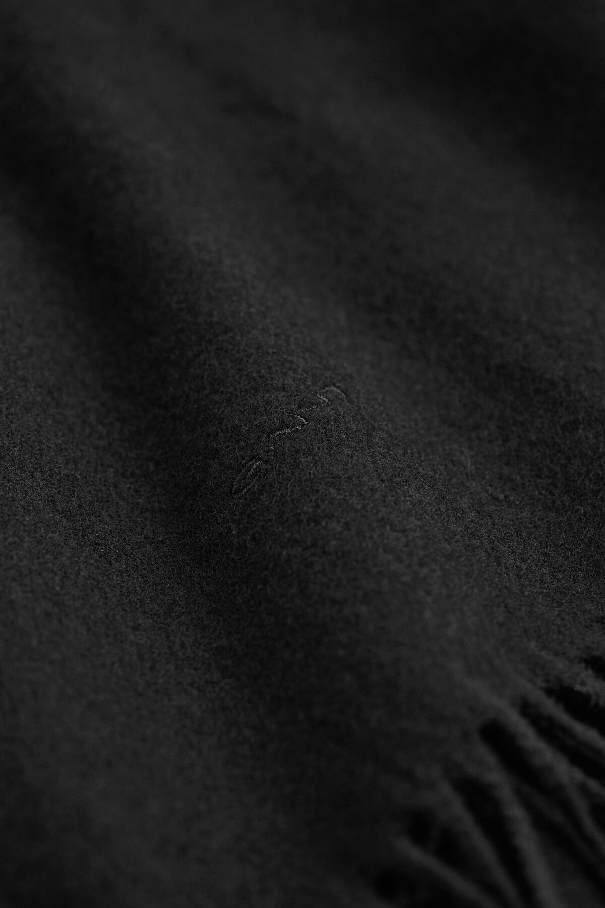 Wool Scarf — BLACK