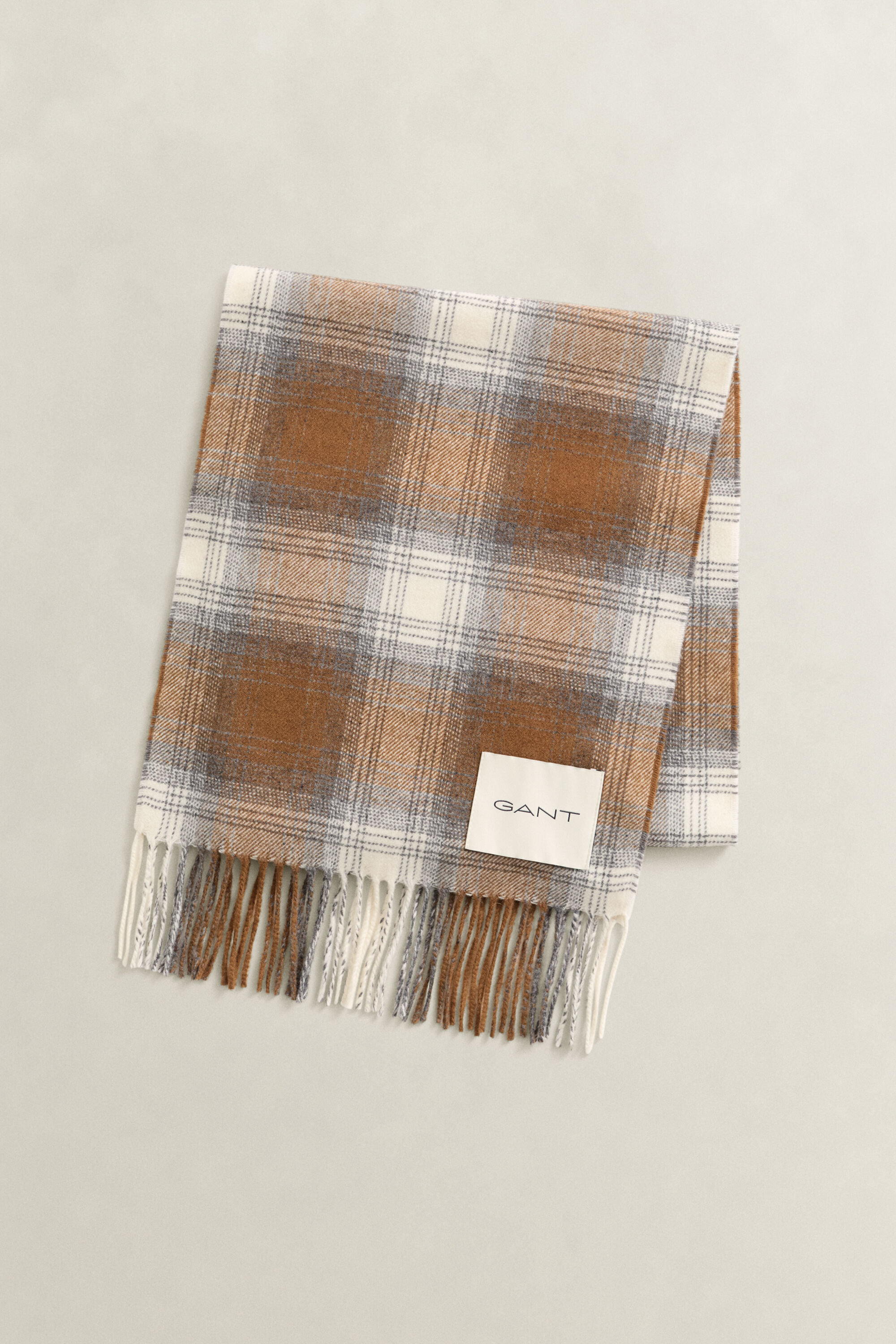 Checked Wool Scarf
