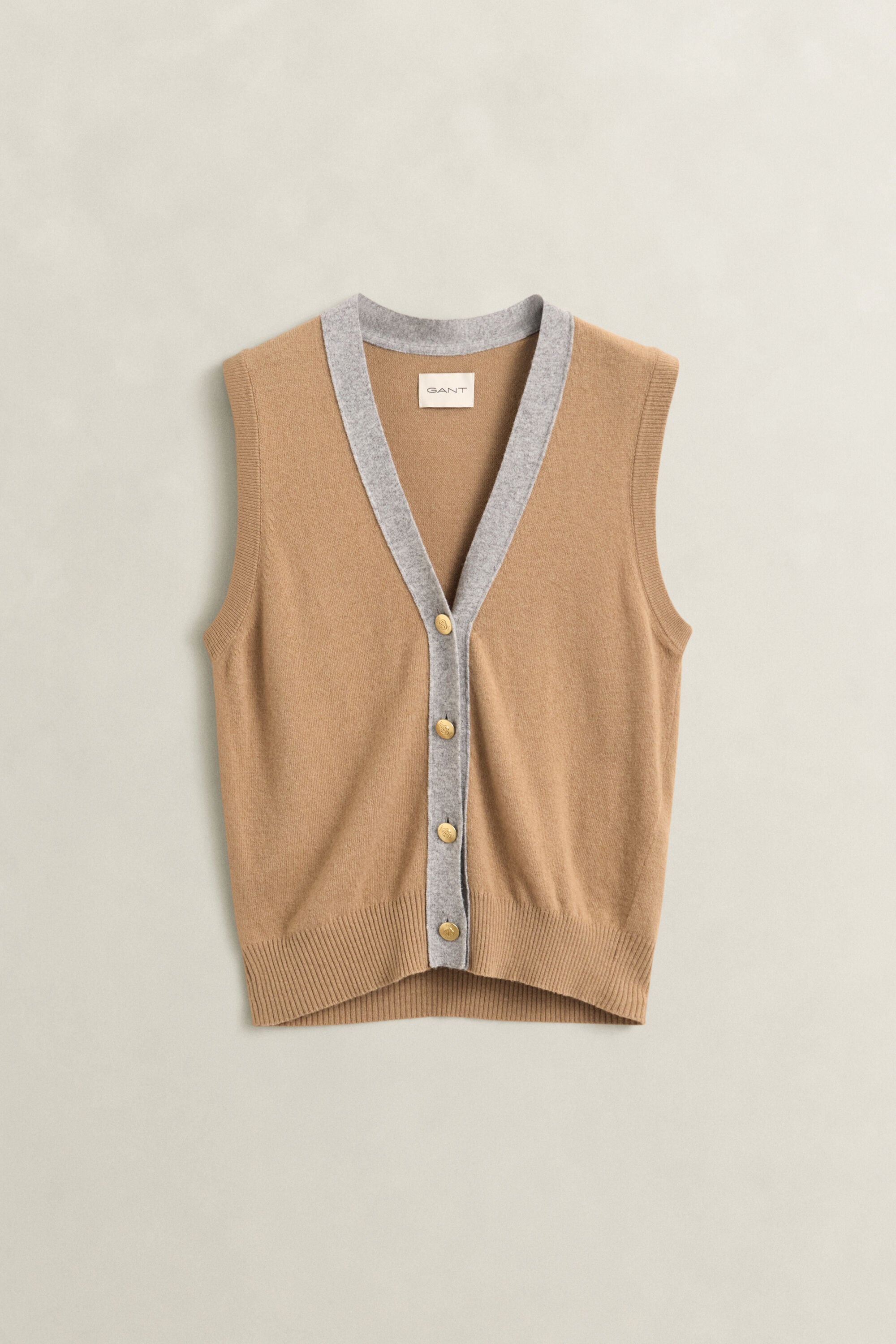 Contrast Knit Vest