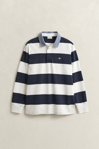 Chambray Collar Striped Heavy Rugger