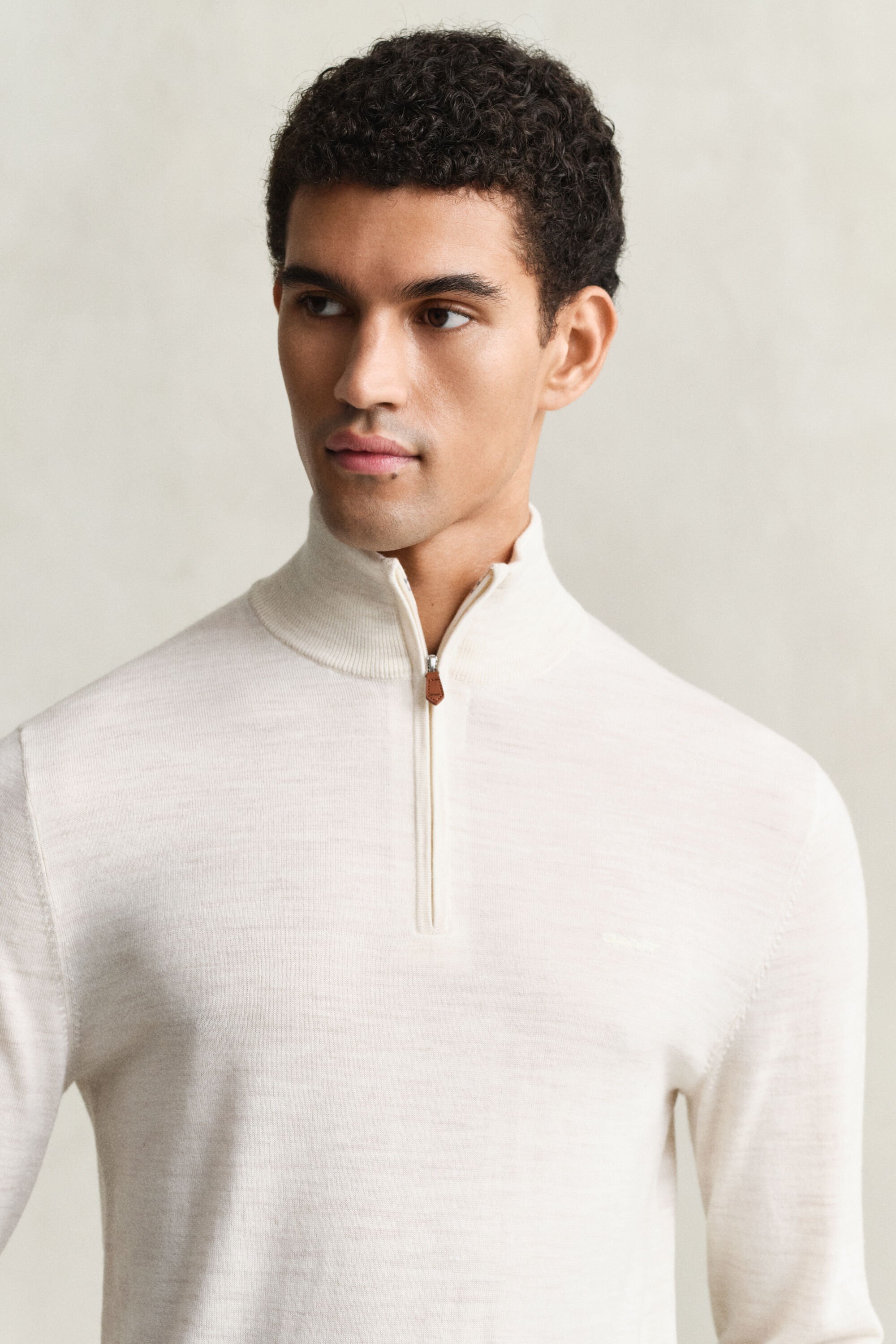 Extra Fine Merino Wool Half-Zip Sweater