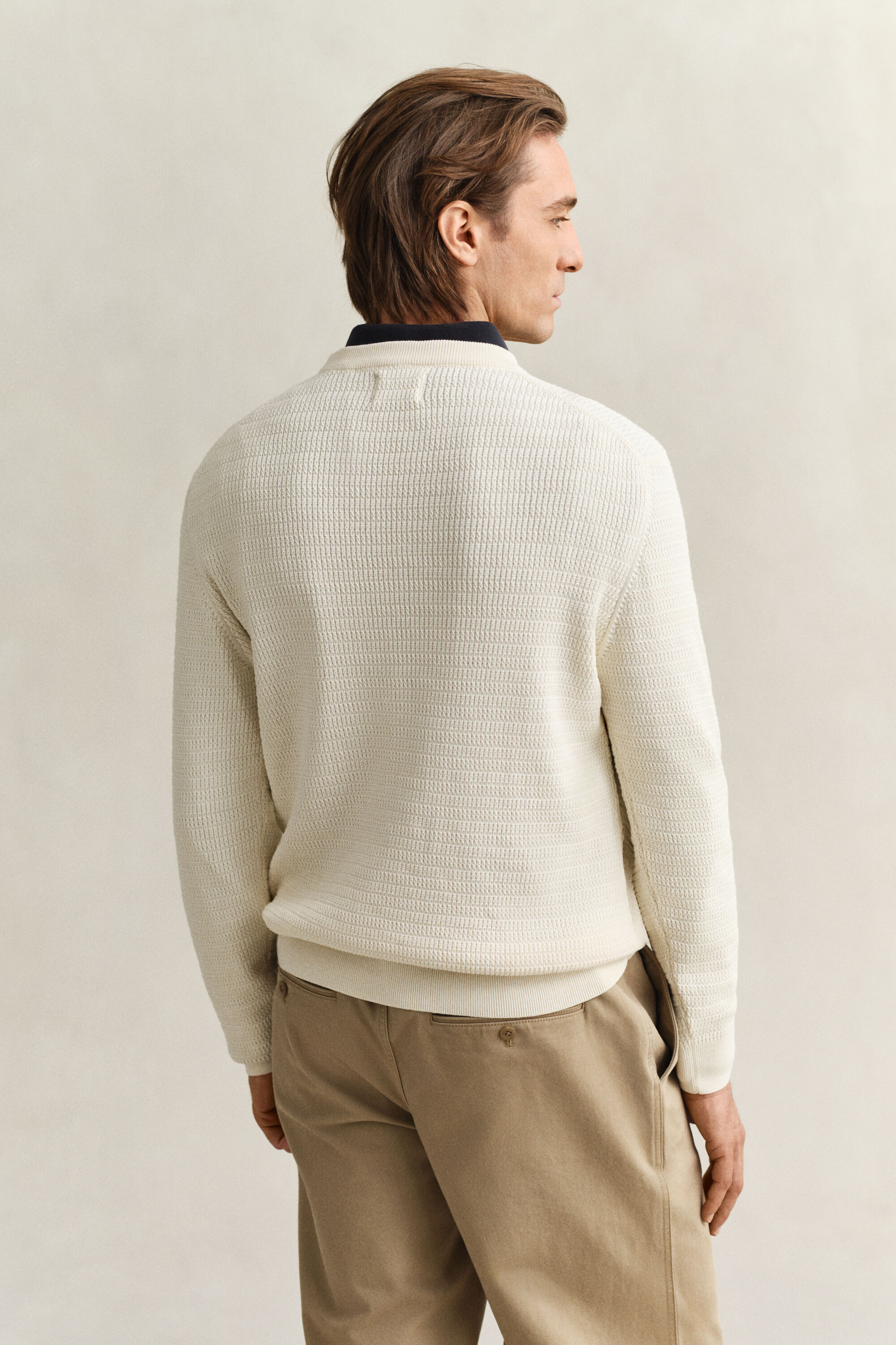 Mini Cable Knit Crew Neck Sweater