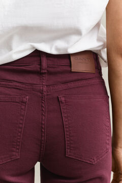Slim Flared Color Jeans — DARKENED WINE 3