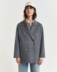 Handstitched Detail Pea Coat