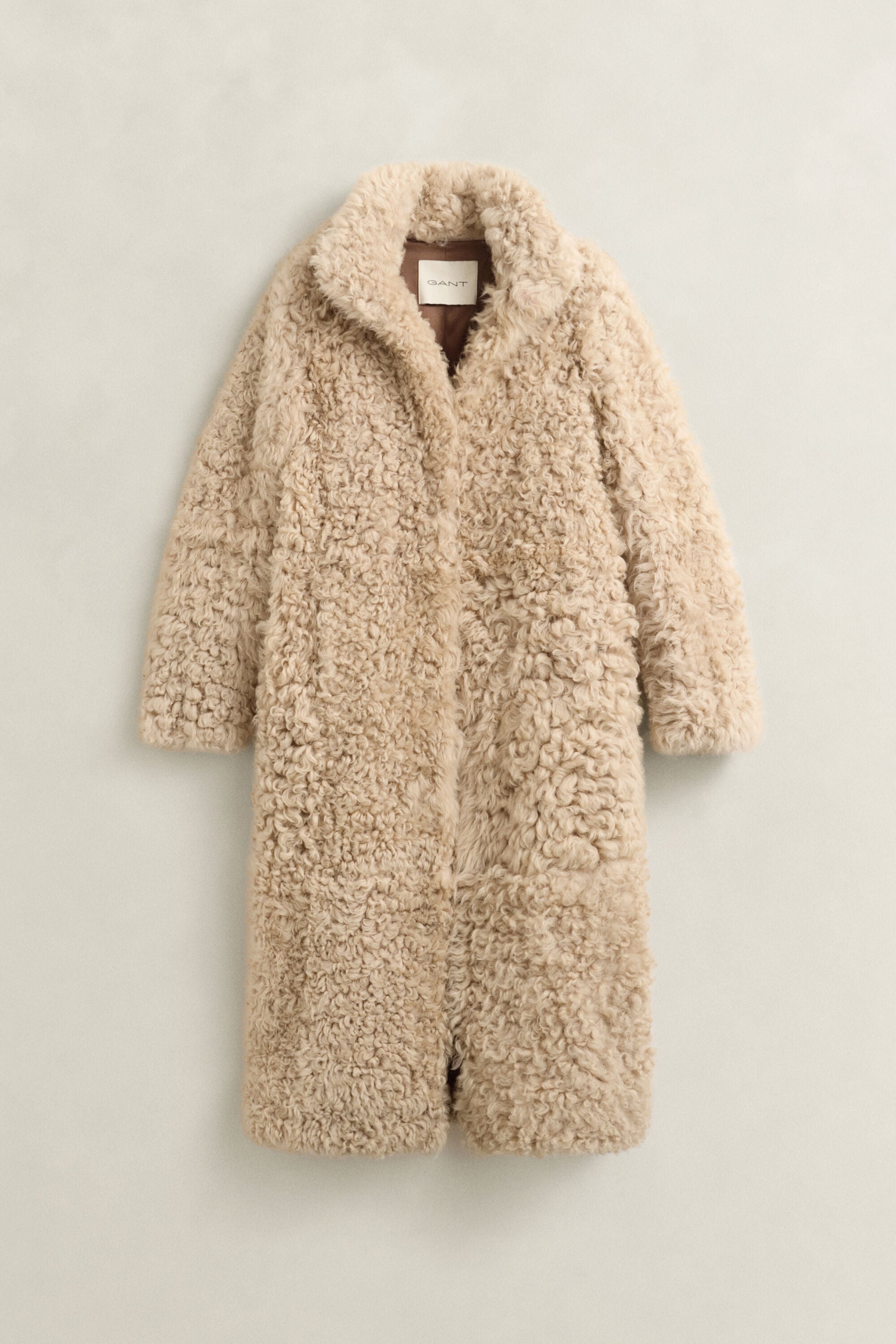 Shearling Coat — CARAMEL BROWN