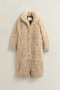 Shearling Coat — CARAMEL BROWN 1