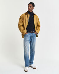 Cotton Cable Knit Turtleneck Sweater