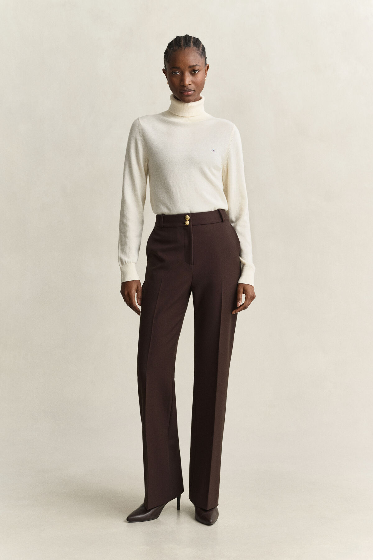 Flared Nautical Pants — DEEP BROWN