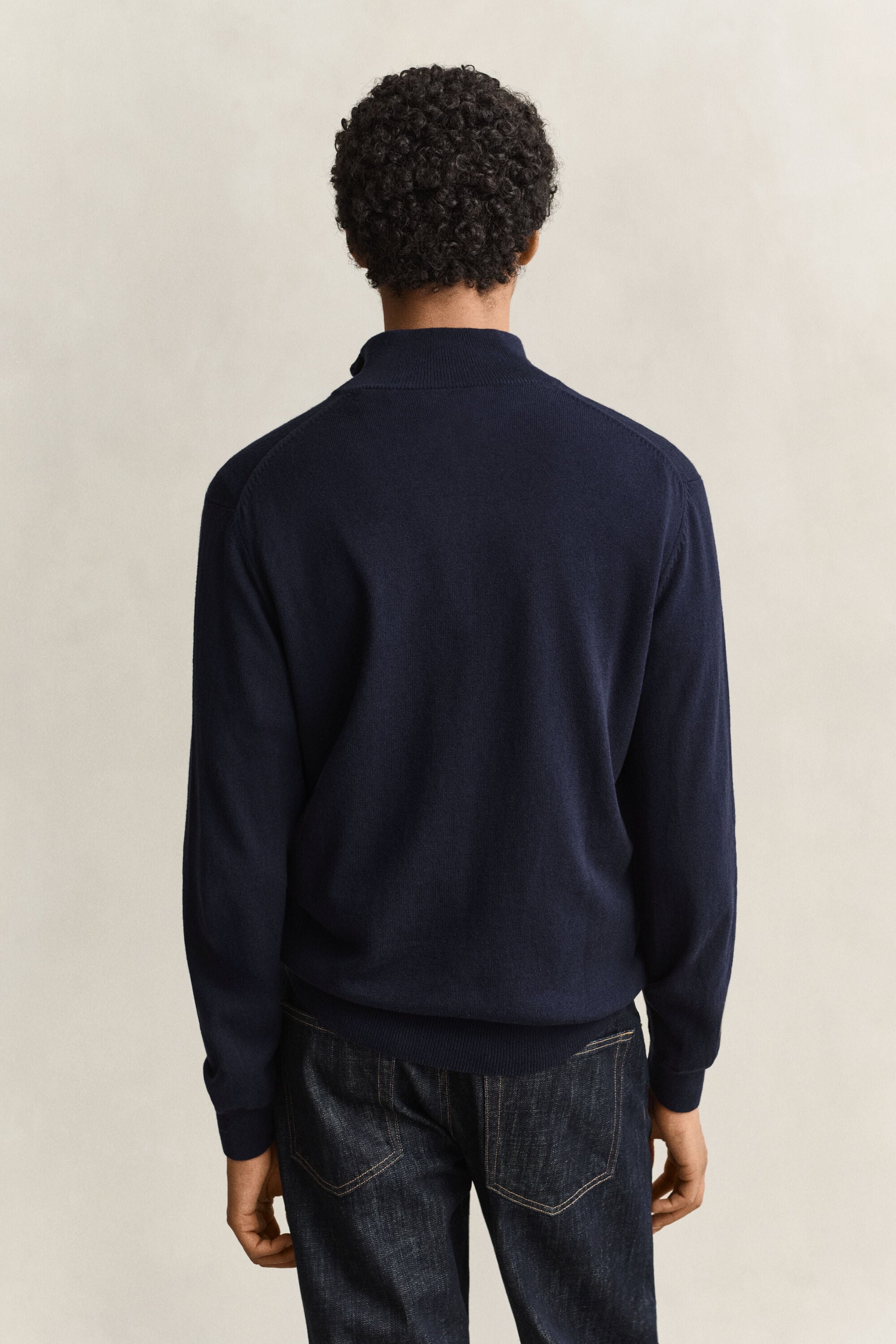 Cotton Wool Half-Zip Sweater