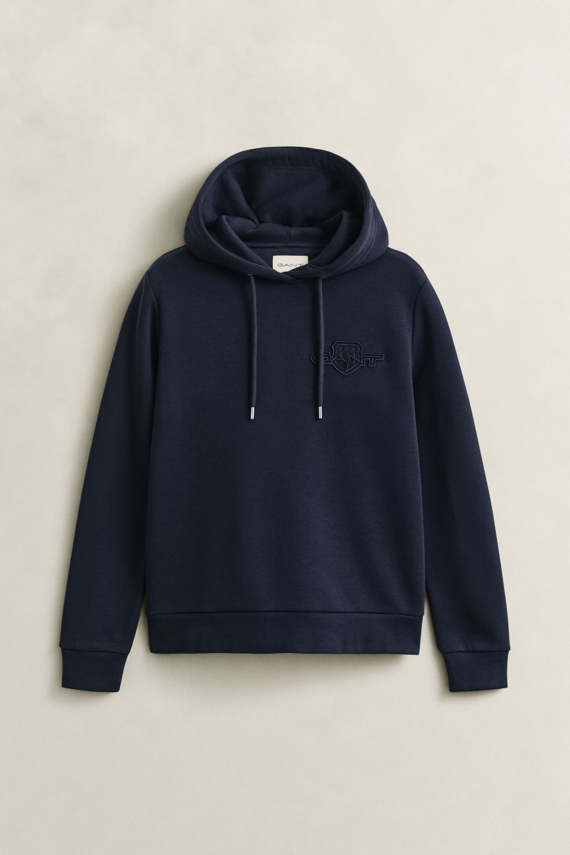 Tonal Shield Hoodie — EVENING BLUE